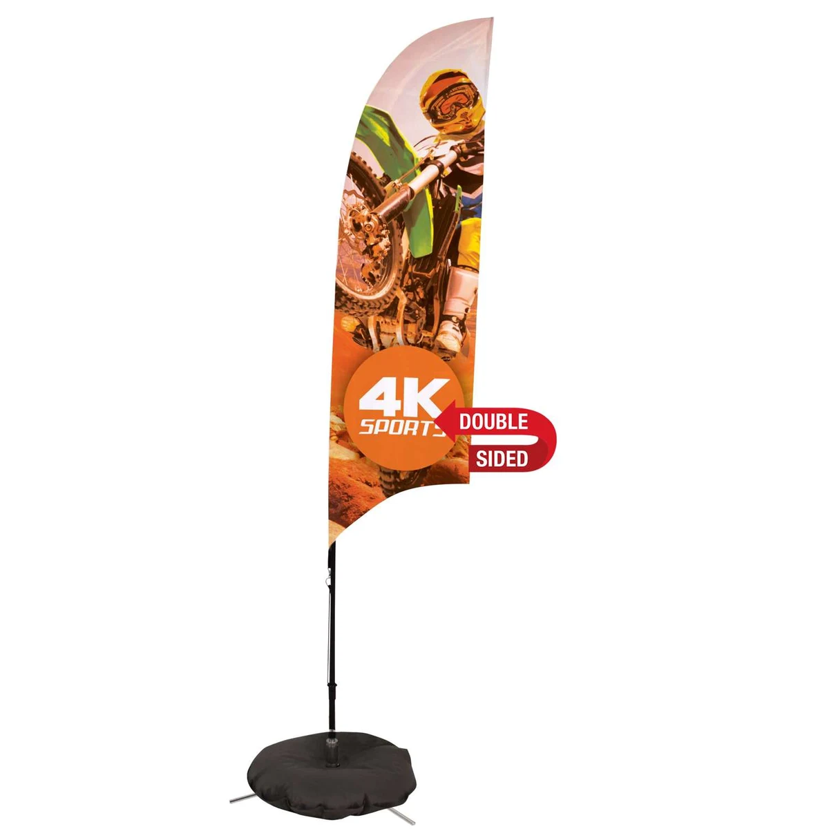 7' Streamline Razor Sail Sign Kit (Double-Sided with Three-Legged Scissor Base) 1