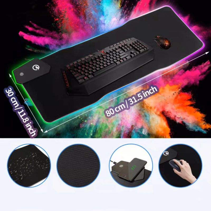 RGB Mouse Pad with 15W Wireless Charger