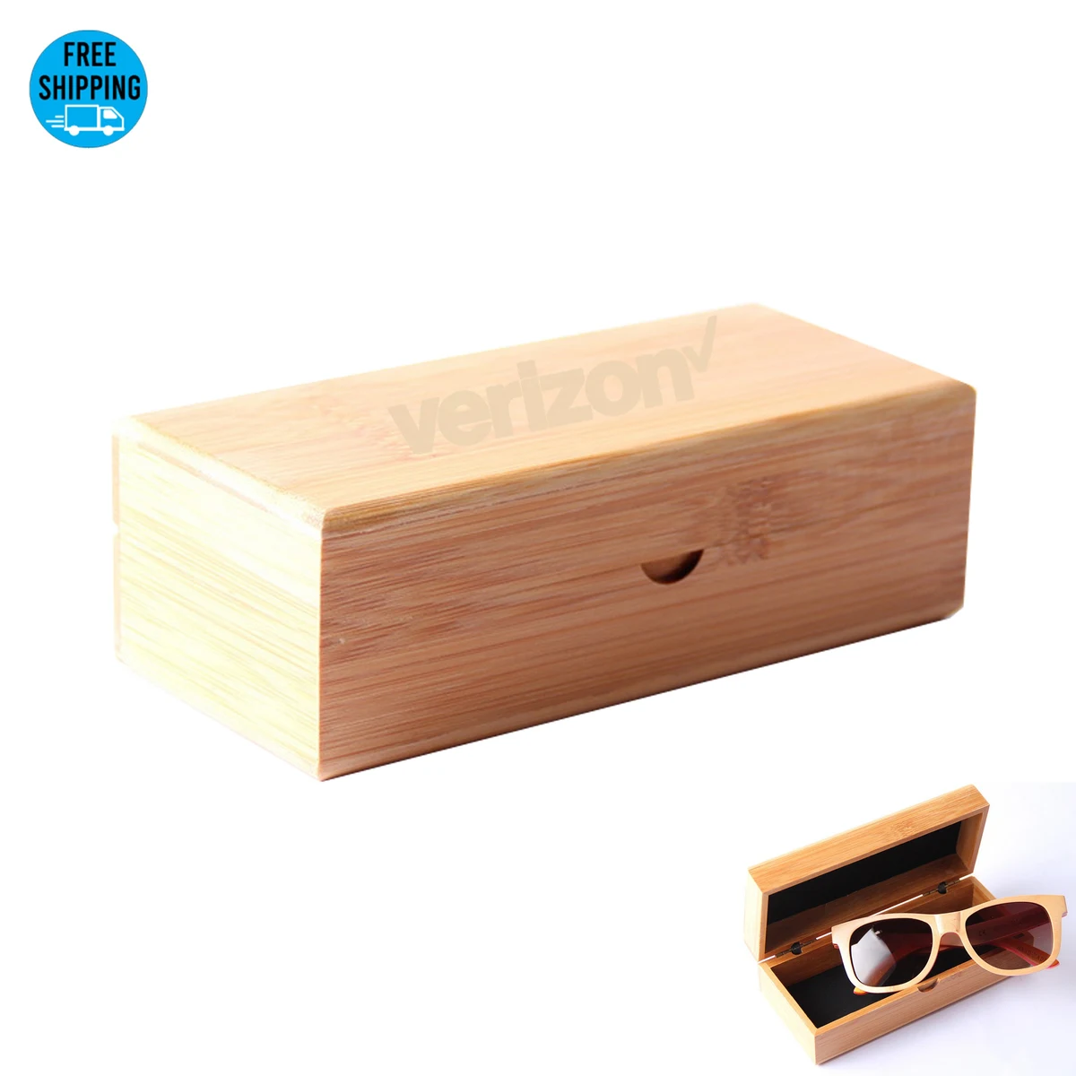 Bamboo Sunglasses Protective Case-Ocean 1