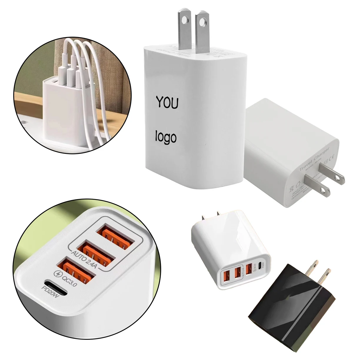 Fast Charging Multi Interface Mobile Phone Charger 1
