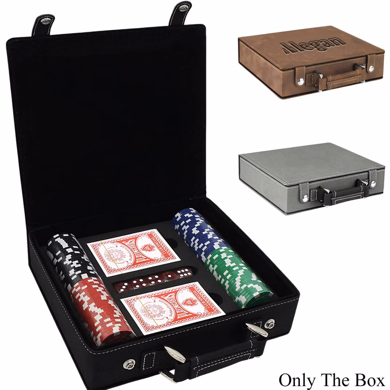PU Leather Poker Chip Case