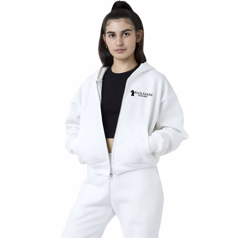 Heavy Fleece Cropped Zip Up