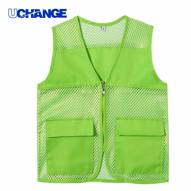 Polyester Mesh Safety Vest with Pocket for Work Use
