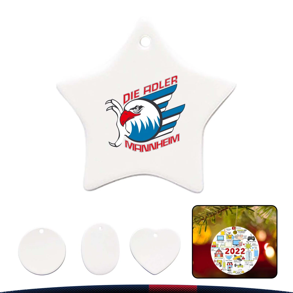 Christmas Porcelain Pendant 1