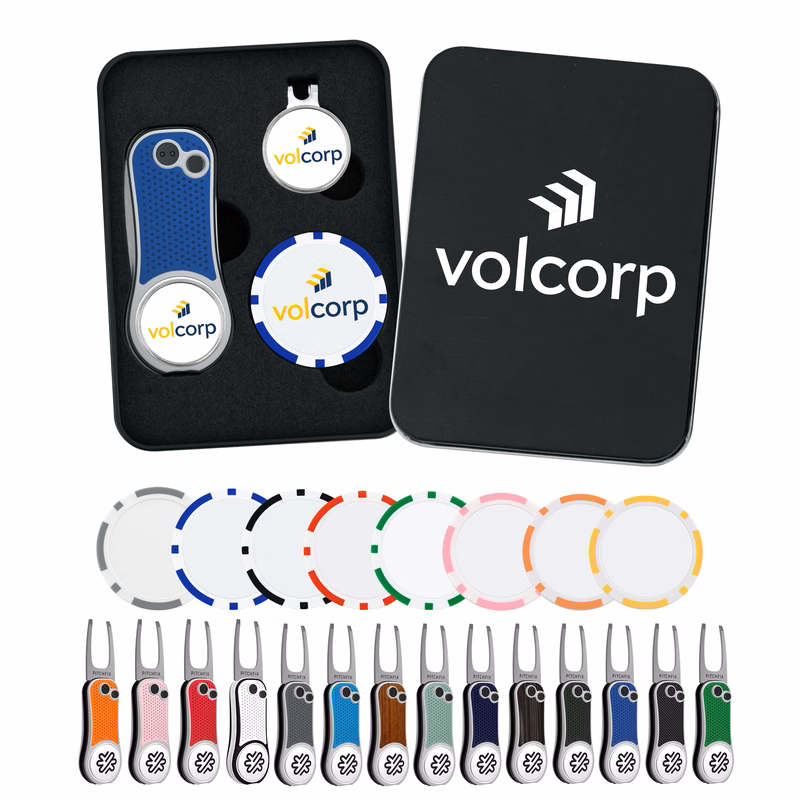 Pitchfix Hybrid Golf Divot Tool Gift Set w/ Poker Chip