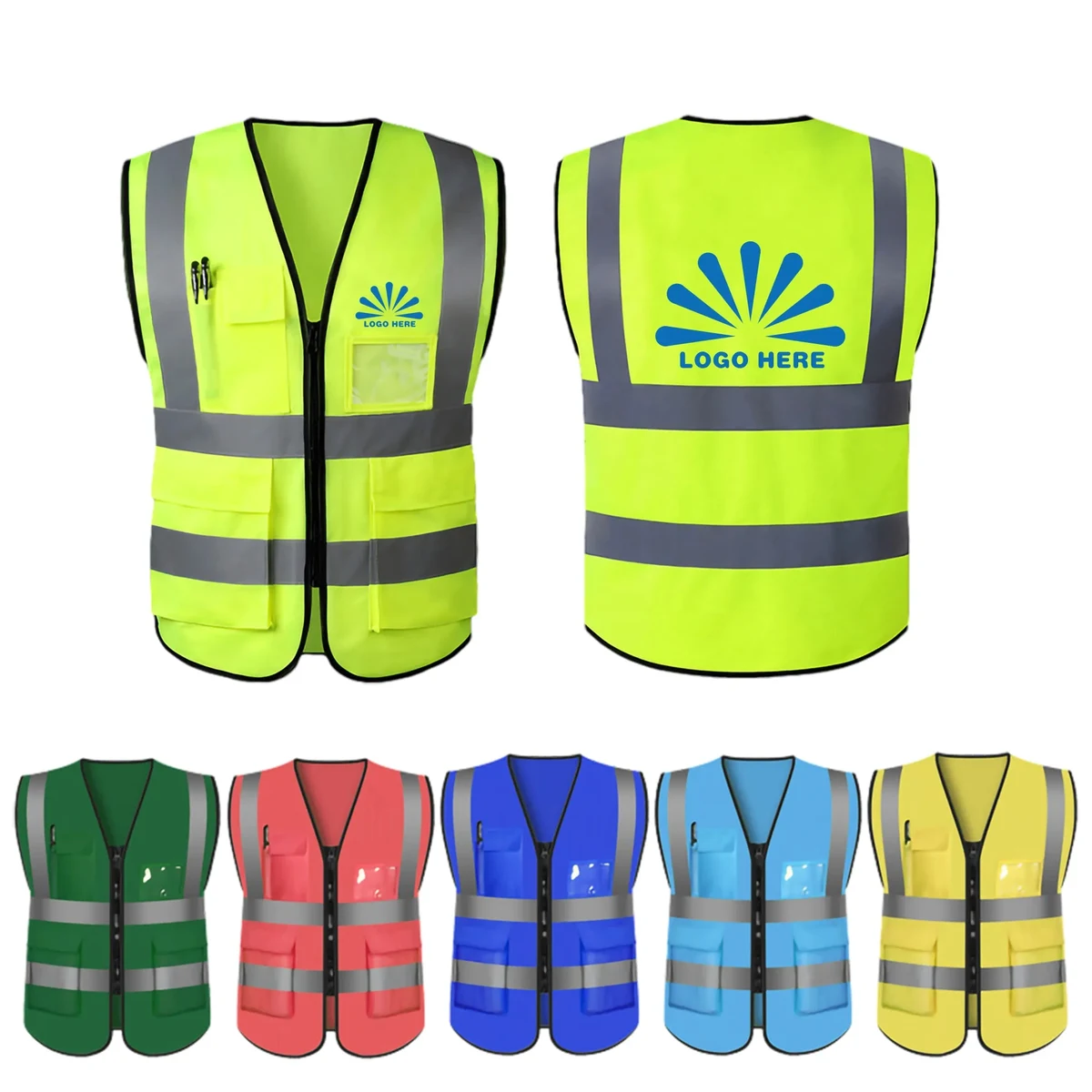 MOQ 50PCS Safety Vest with Reflective Strips 1