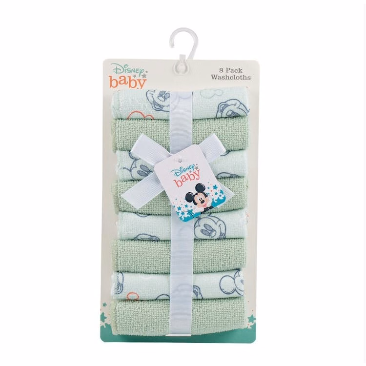 Mickey Mouse Baby Washcloths - 8 Pack
