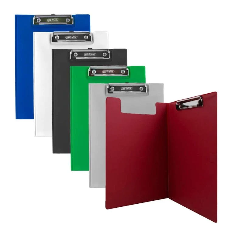 Covered Clipboard Folder - Low Profile Clip PVC Covered Board Assorted Colors 1