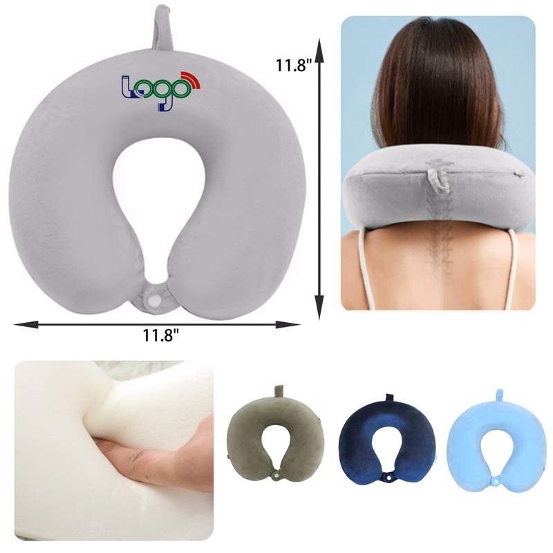 MOQ 50 PCS Supportive Memory Foam U Shaped Neck Pillow