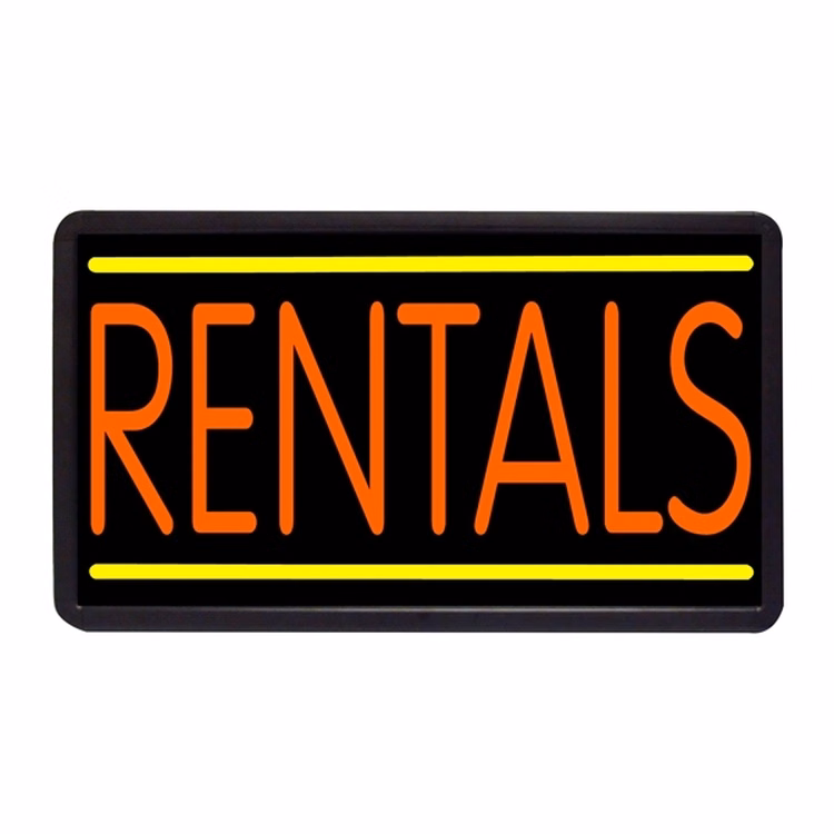 Rentals 13" x 24" Simulated Neon Sign