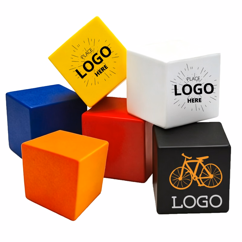 PU Foam Autism Squeeze Anti Anxiety Toy Anti Stress Cube Shaped Stress Relieve Ball Stress Cube Toy