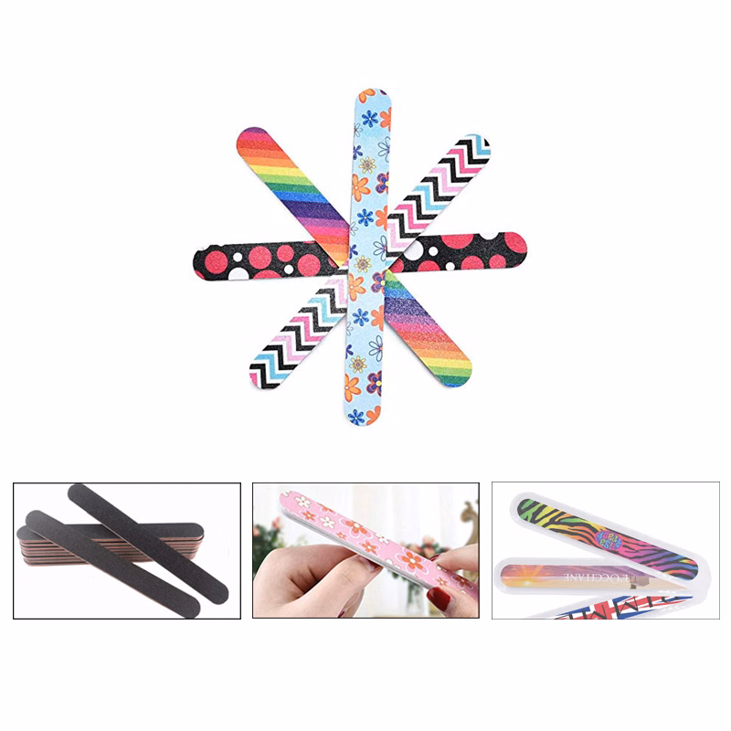 7'' Multi-Color Thick Foam Nail File In PVC Pouch