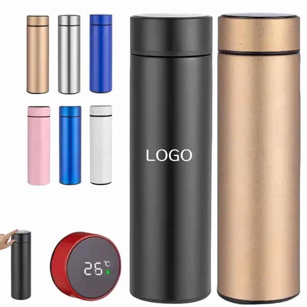 Digital Temperature Display Stainless Steel Water Bottle