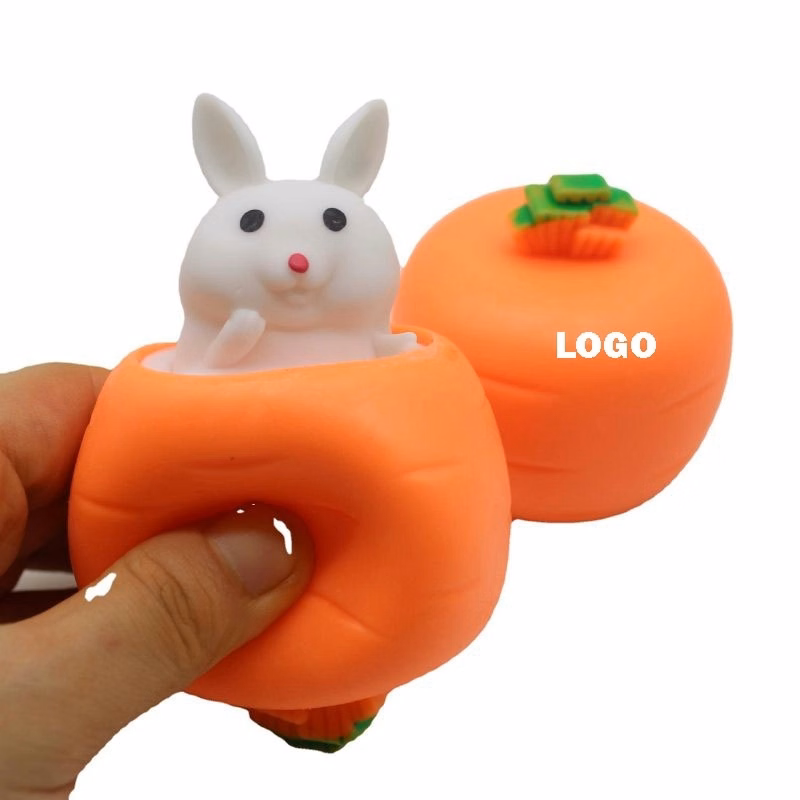 Carrot Cup Cute Rabbit Squishy Squeeze Toys