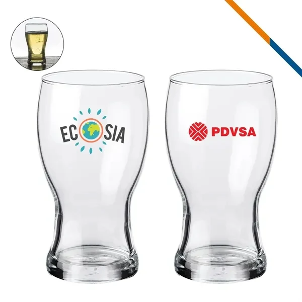 Custom 10.5 oz Pilsner Glass with Heavy Base — Full-Color Beer Drinkware 1