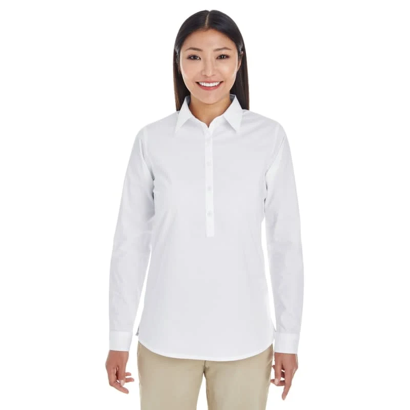 Devon & Jones Ladies' Perfect Fit™ Half-Placket Tunic Top 1