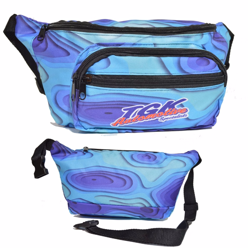 4 Zipper Fanny Pack w/ Full Wrap Sublimation Waist Bag