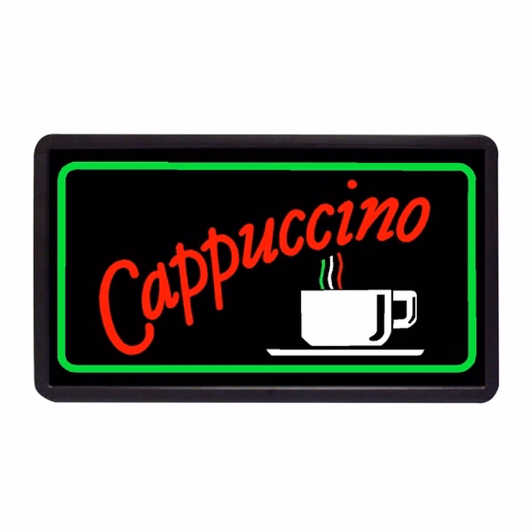 Cappuccino 13" x 24" Simulated Neon Sign