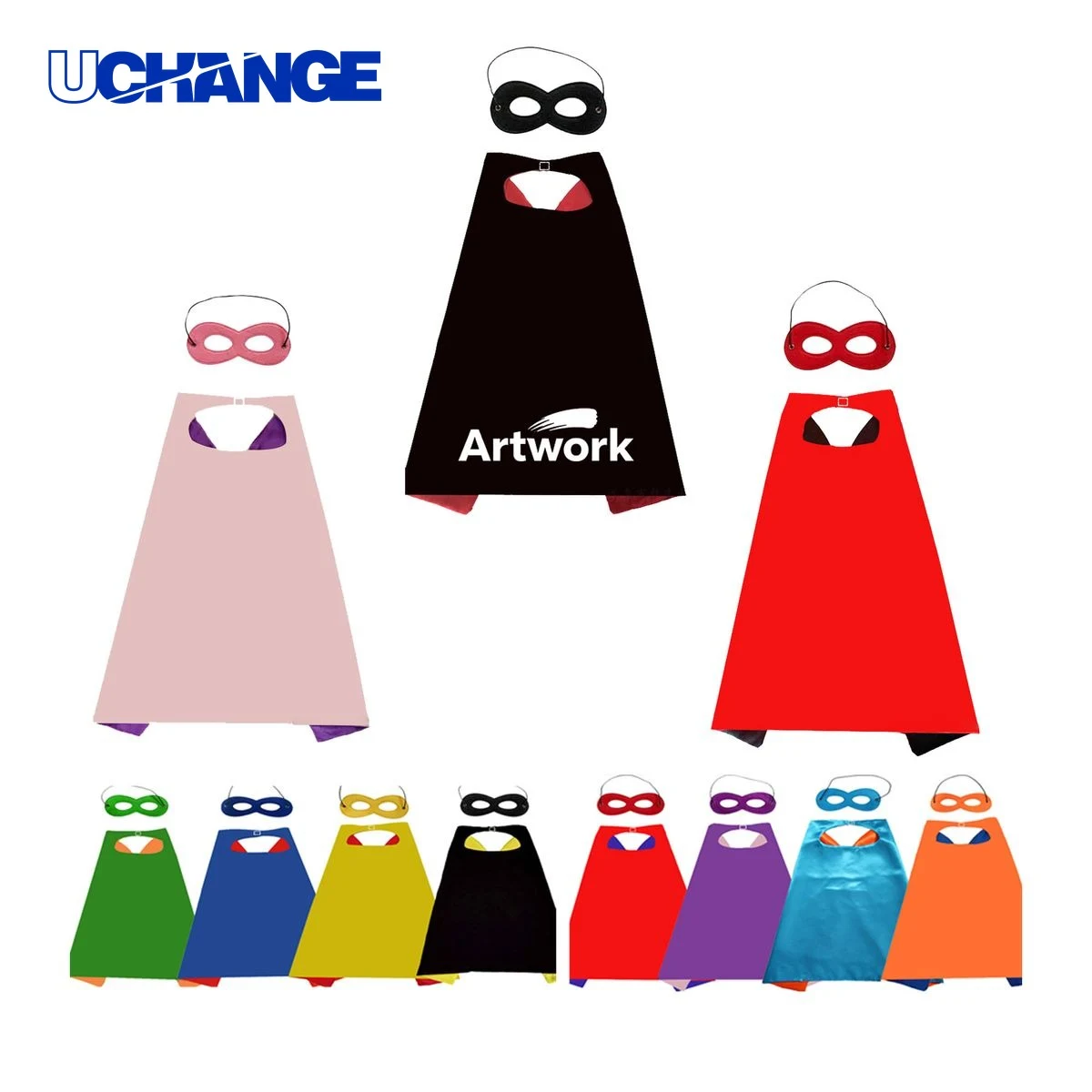 Children Hero Cloak Mask Costume Set 1