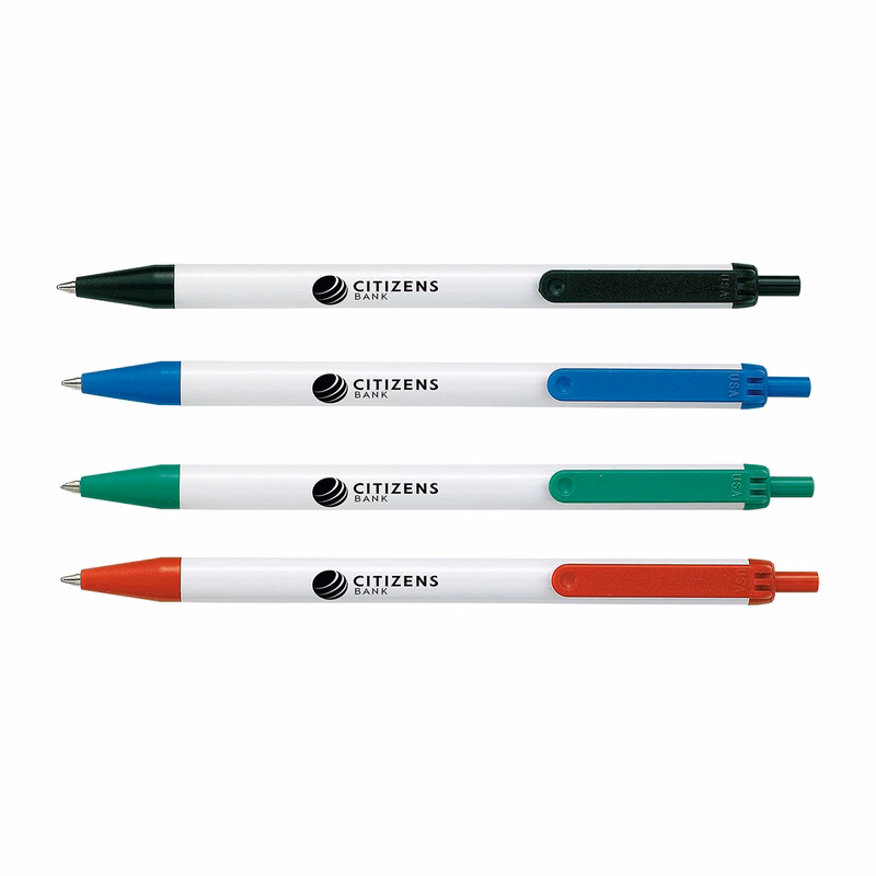 Montgomery Retractable Pen - White Barrel