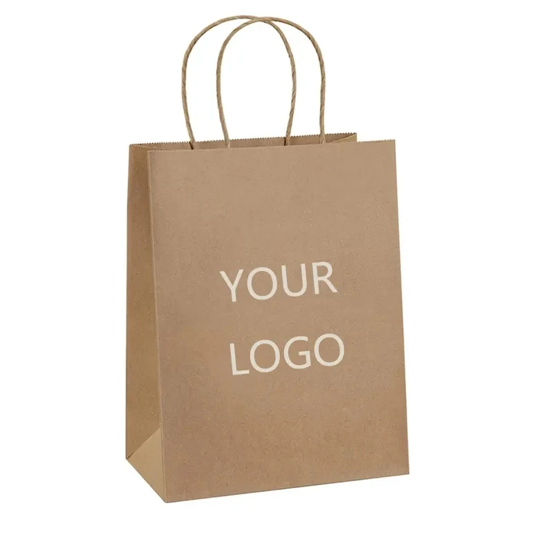 8"x4.25"x10.5" Paper Shopping Bags 1