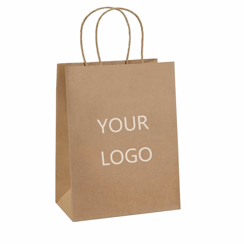 8"x4.25"x10.5" Paper Shopping Bags