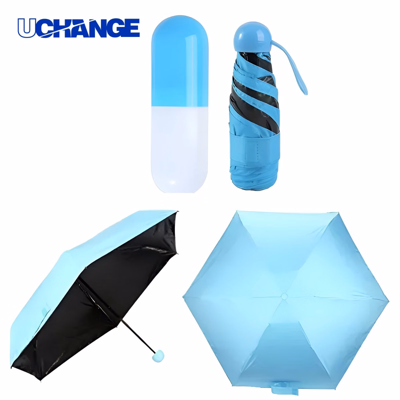 Mini Umbrella With Capsule Case for Storage