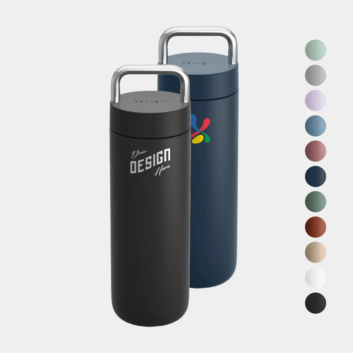 Fellow® 20 oz Ceramic-Lined Carter Carry Water Bottle, custom water bottle with logo imprint 1