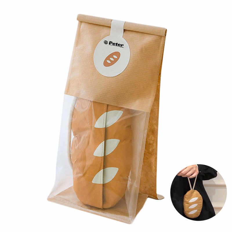 Eco Paper Foldable Bread Shaped Shopping Bag