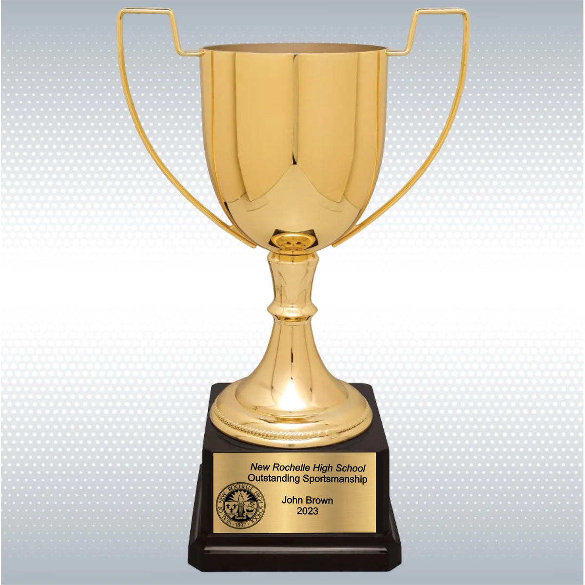 11 3/4" Completed Zinc Cup Trophy on Plastic Base 1