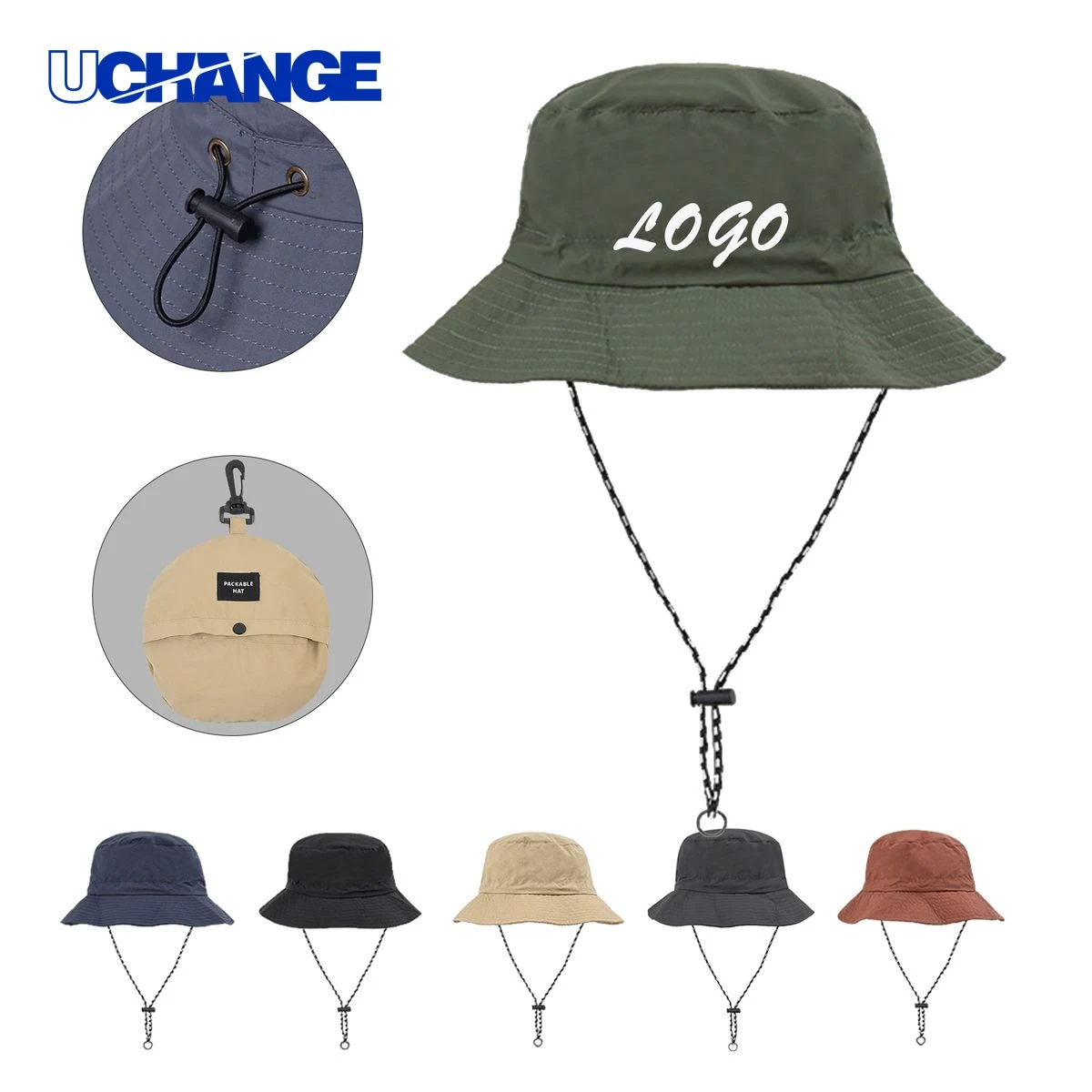 Adjustable Waterproof Quick-Drying Bucket Hat 1