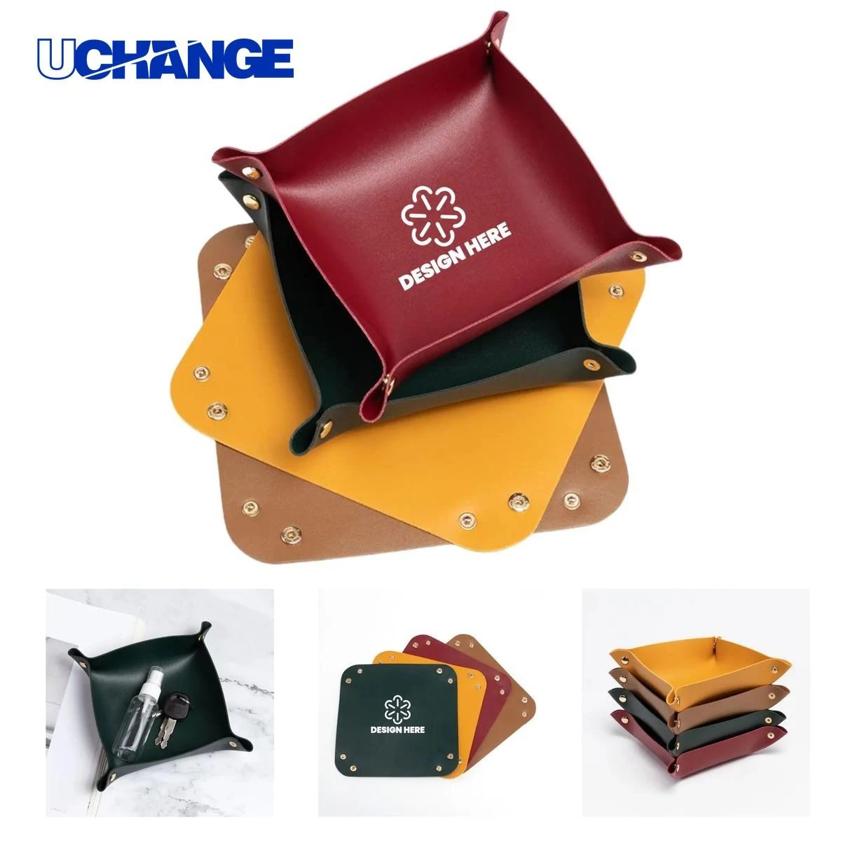 Detachable PU Storage Tray Coaster 1