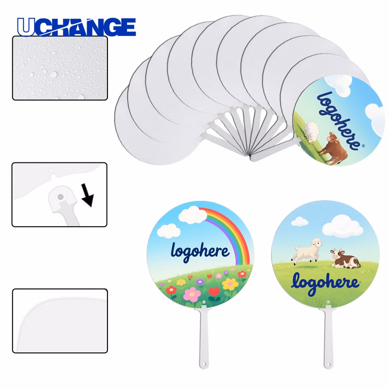 Custom Logo Church Hand Fan with Handle