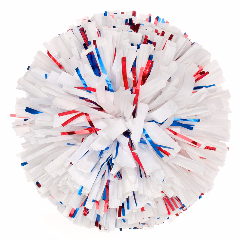 Custom Plastic Show Pom with Double Glitter