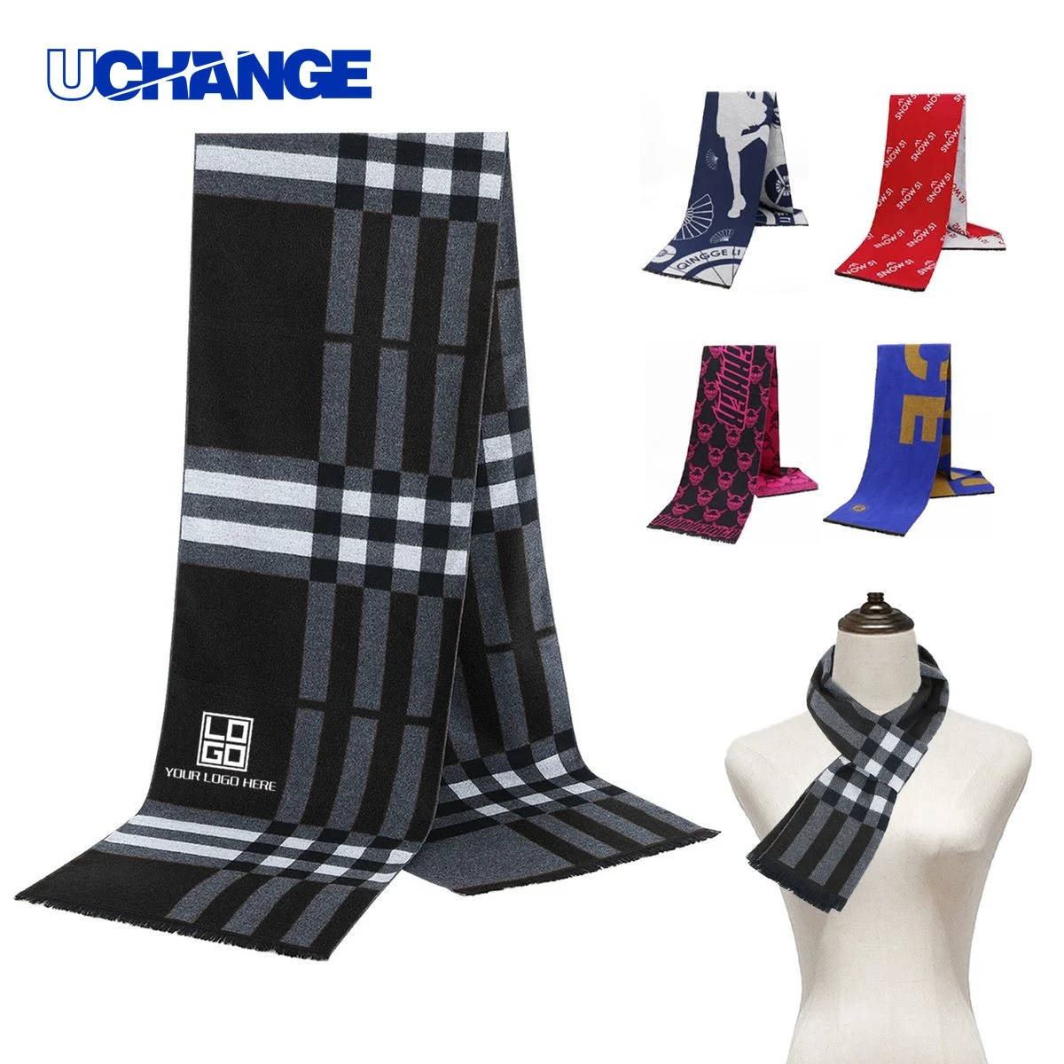 Custom Warm Knitted Scarf 1