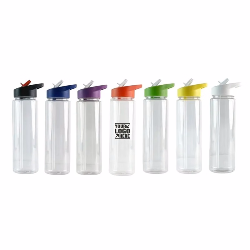 Clear Impact Water Bottle with Flip Straw Lid
