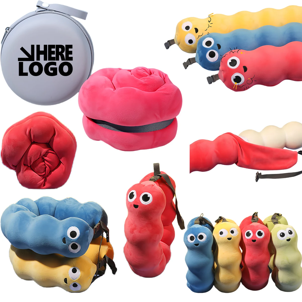 Portable Cute Snake Memory Foam Neck Pillow 1