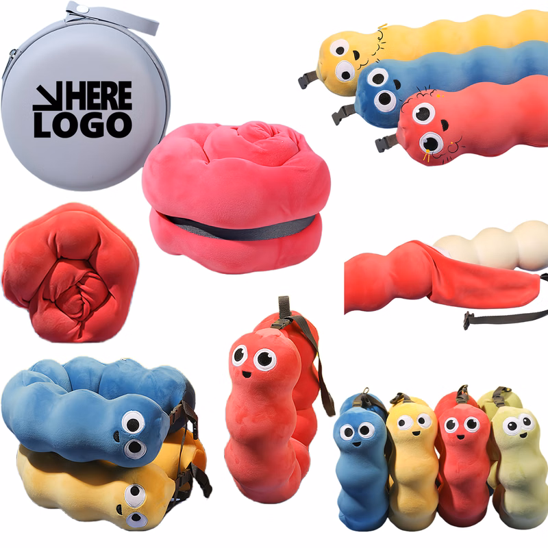 Portable Cute Snake Memory Foam Neck Pillow