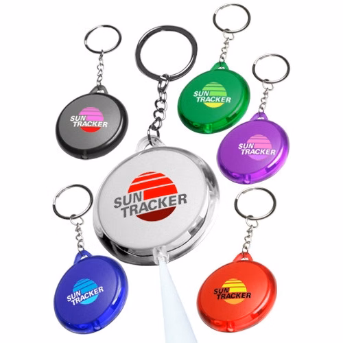 Round Translucent Light Keychain