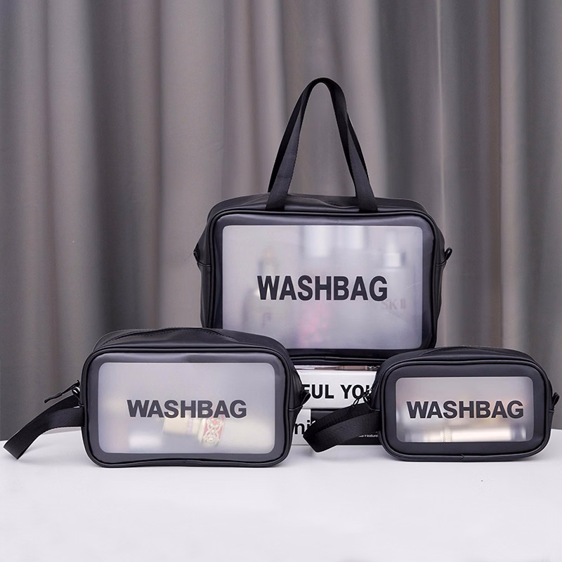 Waterproof, Transparent Cosmetic Bag Large Capacity Wash Bag