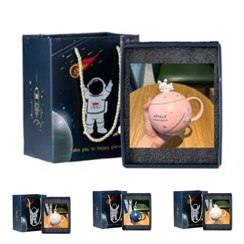 13oz Astronaut Ceramic Coffee Cup Gift Set 1