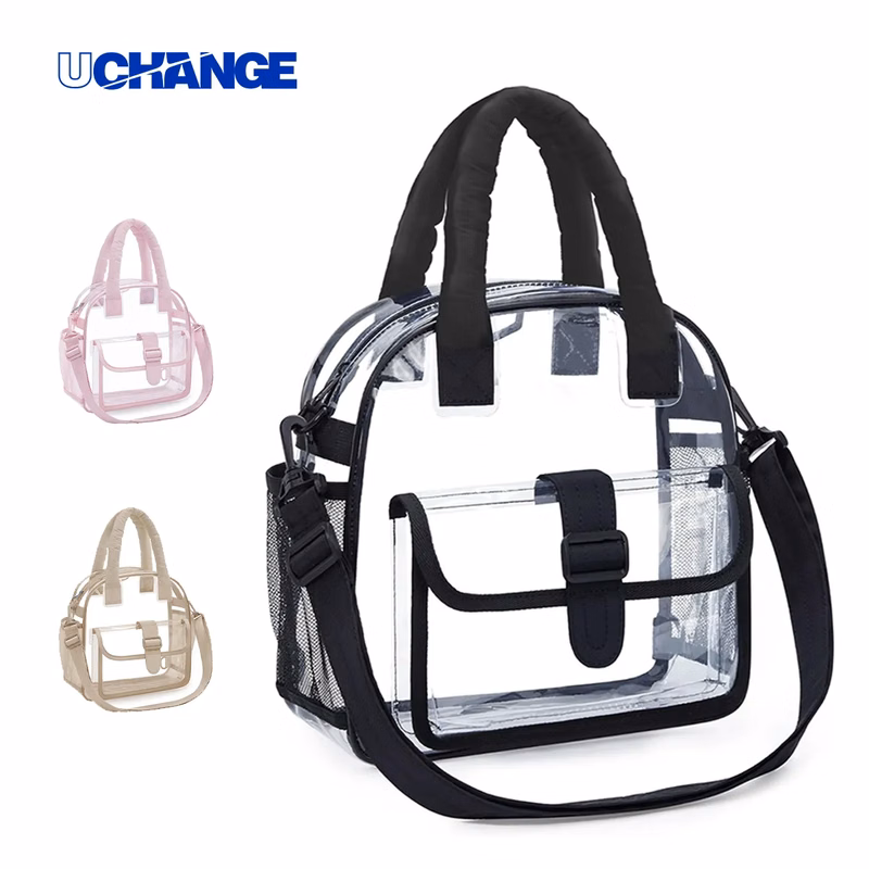 11" x 11" x 5" Clear Stadium Tote With Shoulder Strap