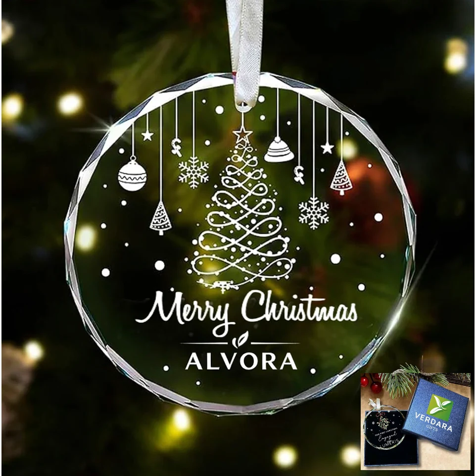 Extra Thick 3.15" Crystal Ornaments with Optional Gift Box 1