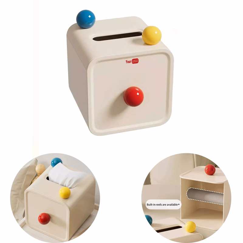 Plastic Creamy Cute Colored Ball Roll Carton