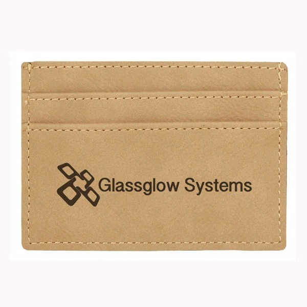 Leatherette Money Clip - Light Brown Laser Engrave