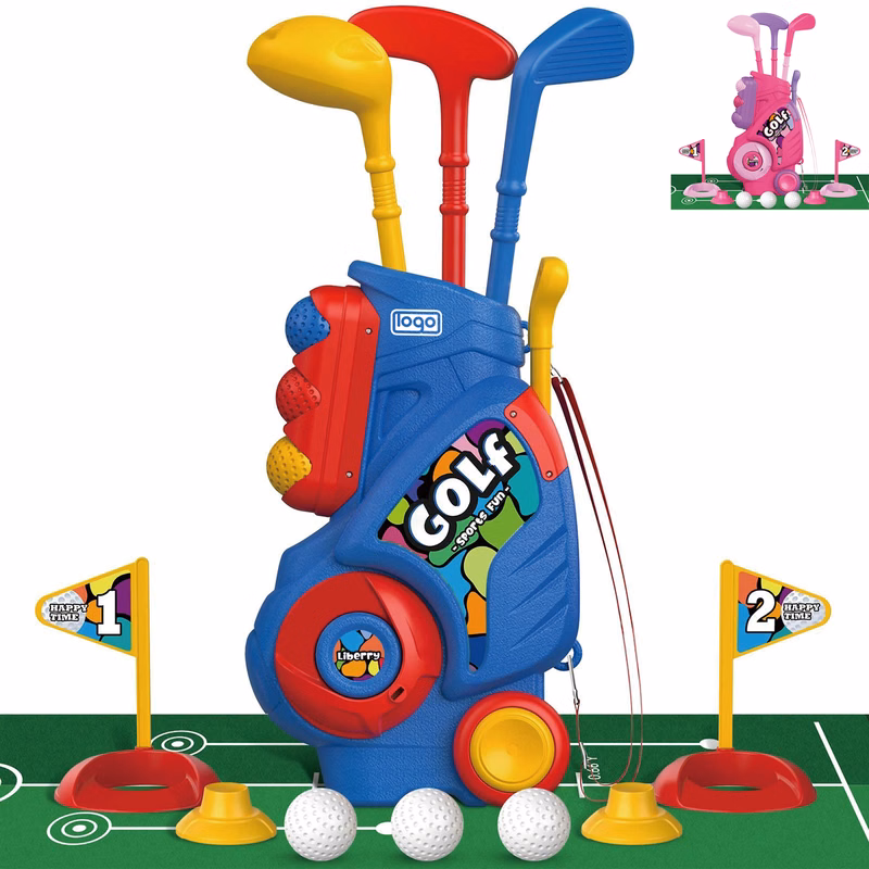 Fun Kids Golf Toy Set W/ Putting Mat