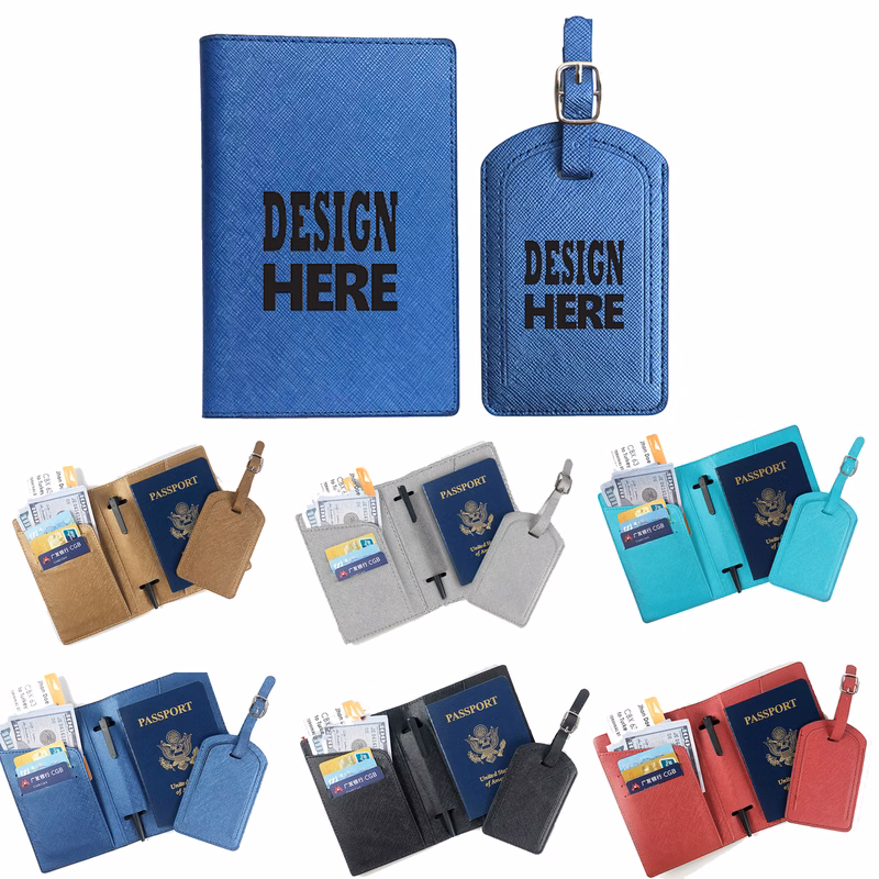 Passport Cover and Luggage Tag Travel Set