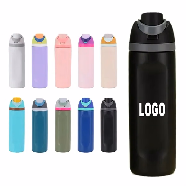 24 Oz Sports Water Bottle for Commutes, Fitness and Travel