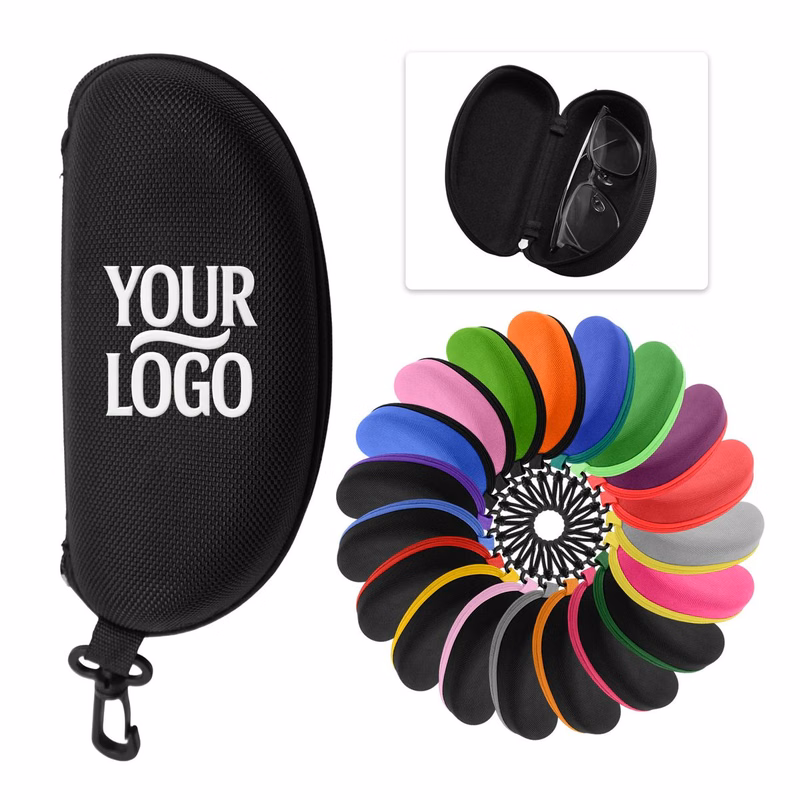 Shock Resistant EVA Hard Shell Eyeglasses Case With Carabiner