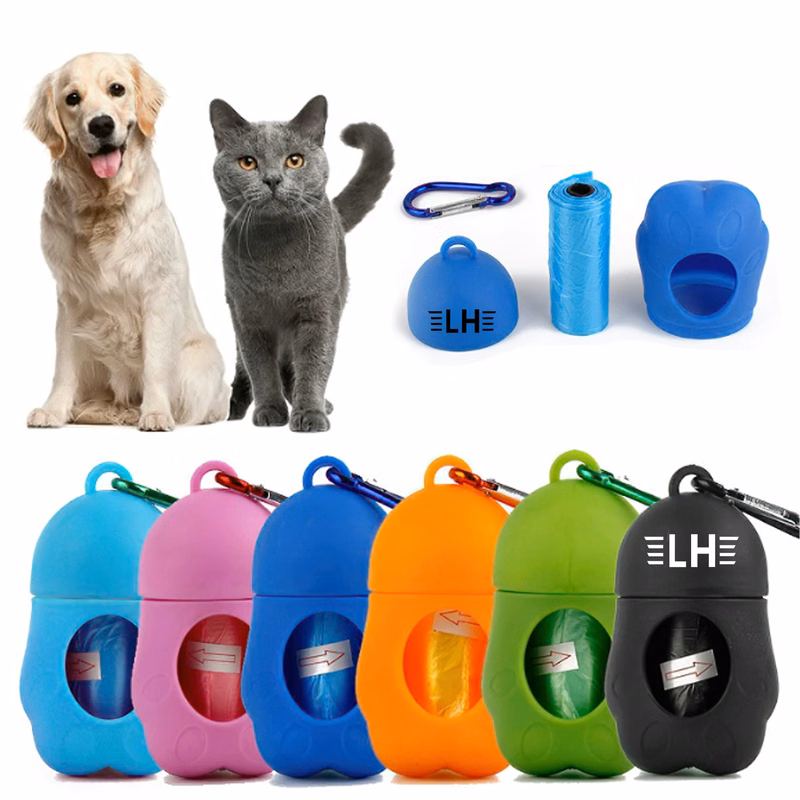 Portable Doggy Poo Bag Dispenser with Metal Carabiner Clip